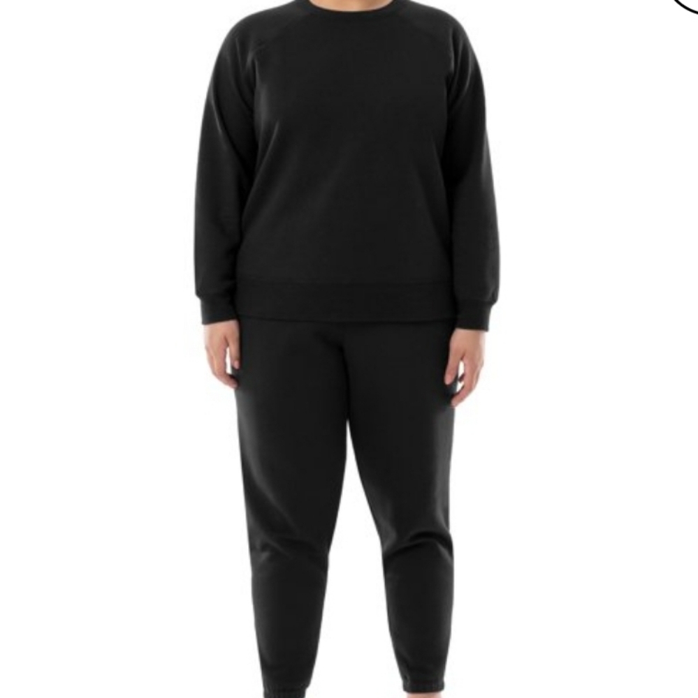 Terra & Sky Women's Fleece Sweatshirt and Sweatpants Set, 2-Piece